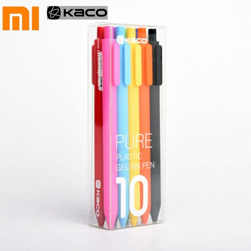 

10colors/set xiaomi KACO Colorful sign pen mijia 12 colors 0.5mm ABS plastic pen write length 400M for smart home good study