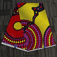 Me-dusa новейшая желтая африканская восковая Штамповка из хлопка Hollandais воск платье своими руками костюм Ткань 6 ярдов/шт Высокое качество - Цвет: photo color