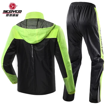 

2019 Summer New Scoyco motorcycle riding raincoat rain pants suit men split waterproof waterproof at night can reflective RC01