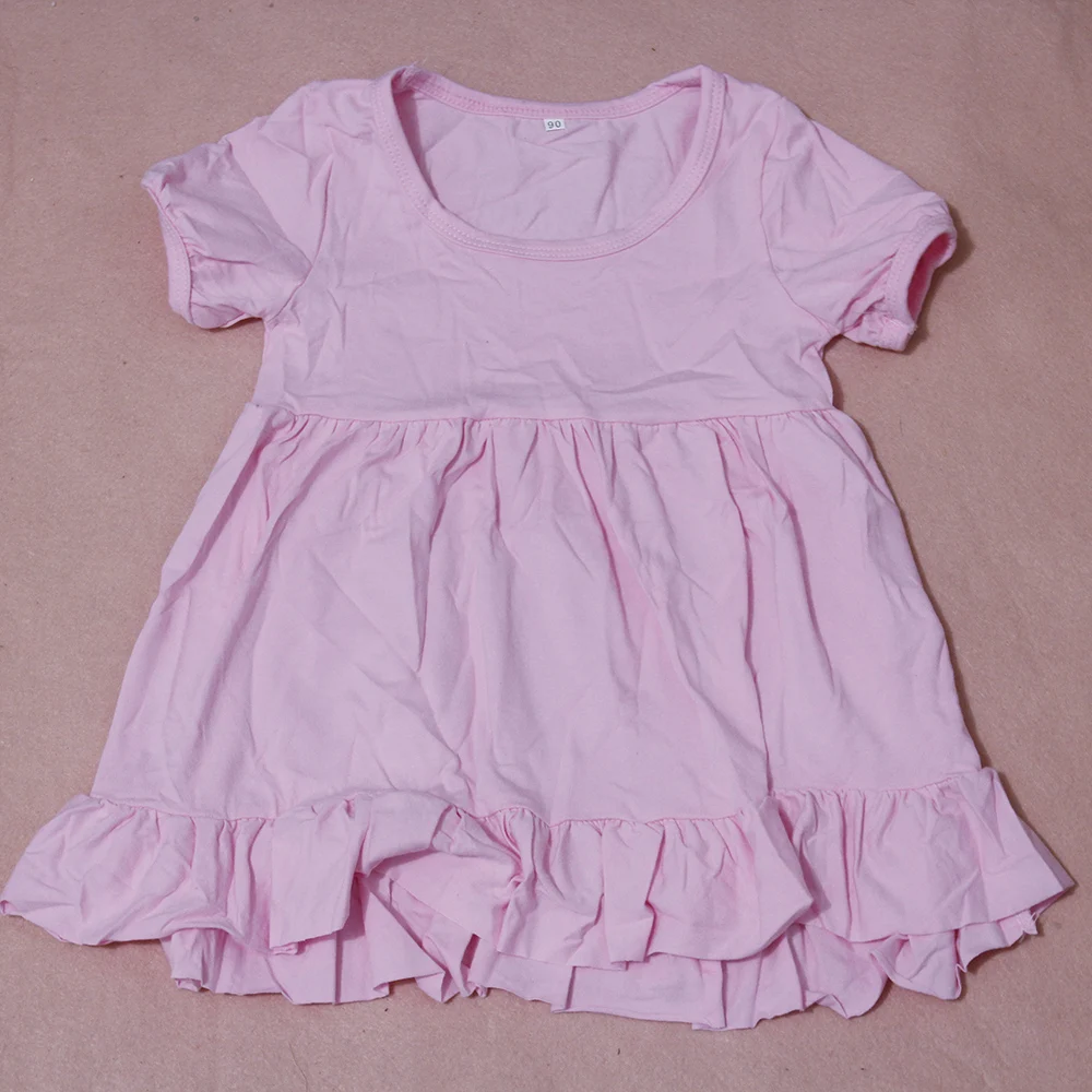 

2-5 years baby girl summer dress lantern sleeve brief solid mini dress for kids