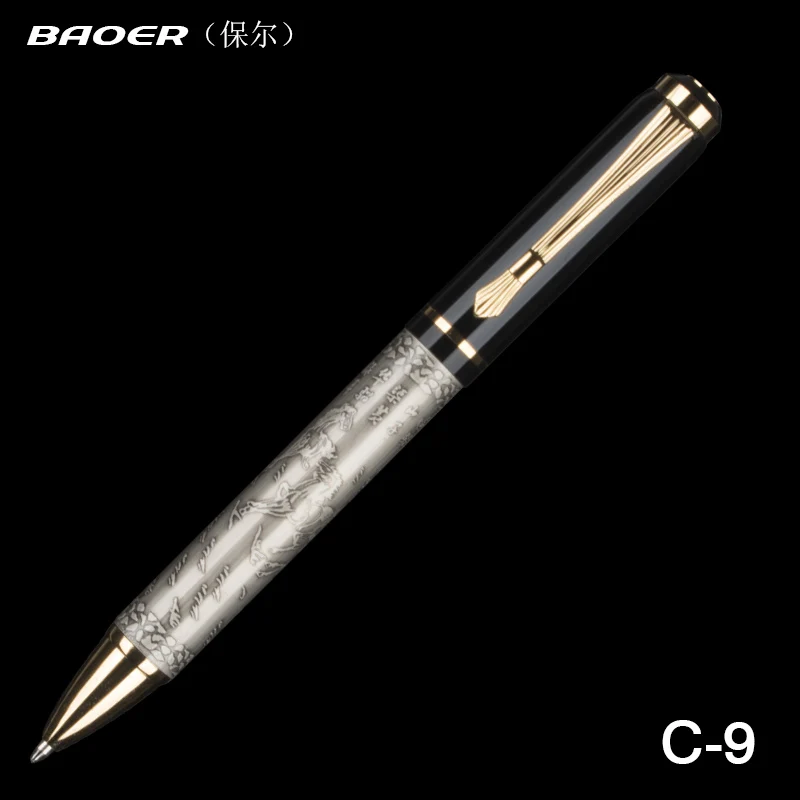 Baoer 507 ручки серые и Серебристые &quotвосемь лошадей&quot Серебряная шариковая