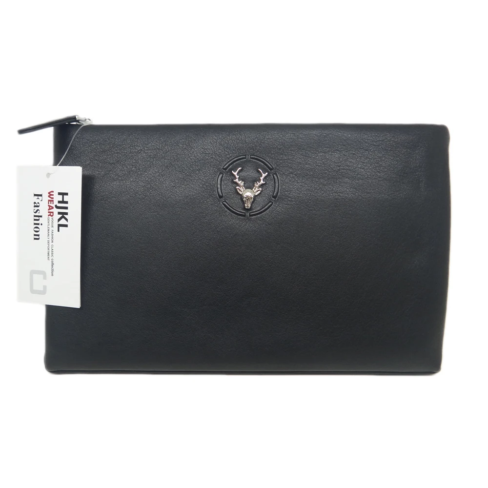

HJKL Fashion Business Men PU leather Clutch Wallets Men's Zipper Handbag