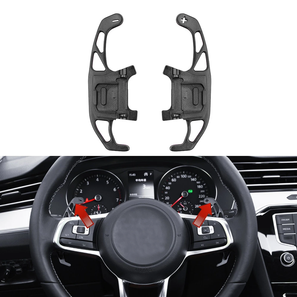 Para VW GOLF GTI R GTD GTE MK7 7 POLO GTI Scirocco 2014-2019 del coche de Metal de la Dirección de paleta ampliar la palanca de cambios de Para VW GOLF GTI R GTD GTE MK7 7 POLO GTI Scirocco 2014-2019 del coche de Metal de la Dirección de paleta ampliar la palanca de cambios de