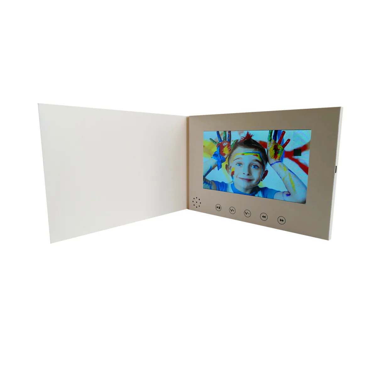 7inch lcd Video brochure 2gb/4gb/8GB storage Universal Fashion Design Video Advertising Card watching booklet blank Folding card