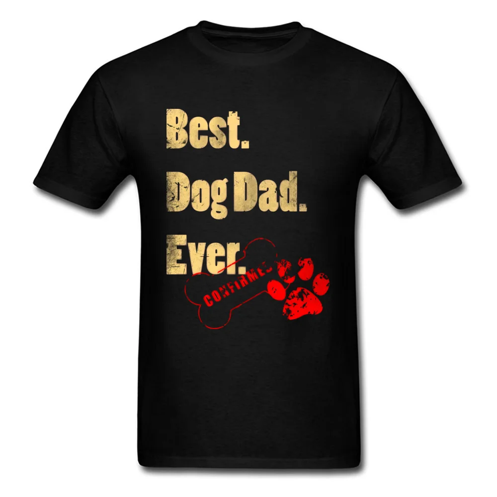 

Best Dog Dad Ever T-shirt Men Letter Tshirt Black T Shirt Doggie Stamp Tops Tees Cotton Clothes Funny Father Day Free Shipping