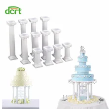DCRT 4 шт./компл. Пластик римская колонна Стенды для свадебного торта Fondant(сахарная) Поддержка пресс-формы, 3D ко Дню Святого Валентина инструменты для украшения свадебного торта
