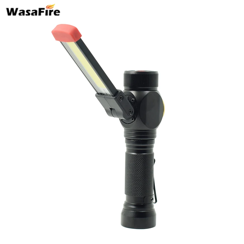 

Portable 18650 Torch T6 + COB Led Flashlight USB Rechargeable LED Work Light Magnetic COB Lanterna Lamp For Camping Hunting