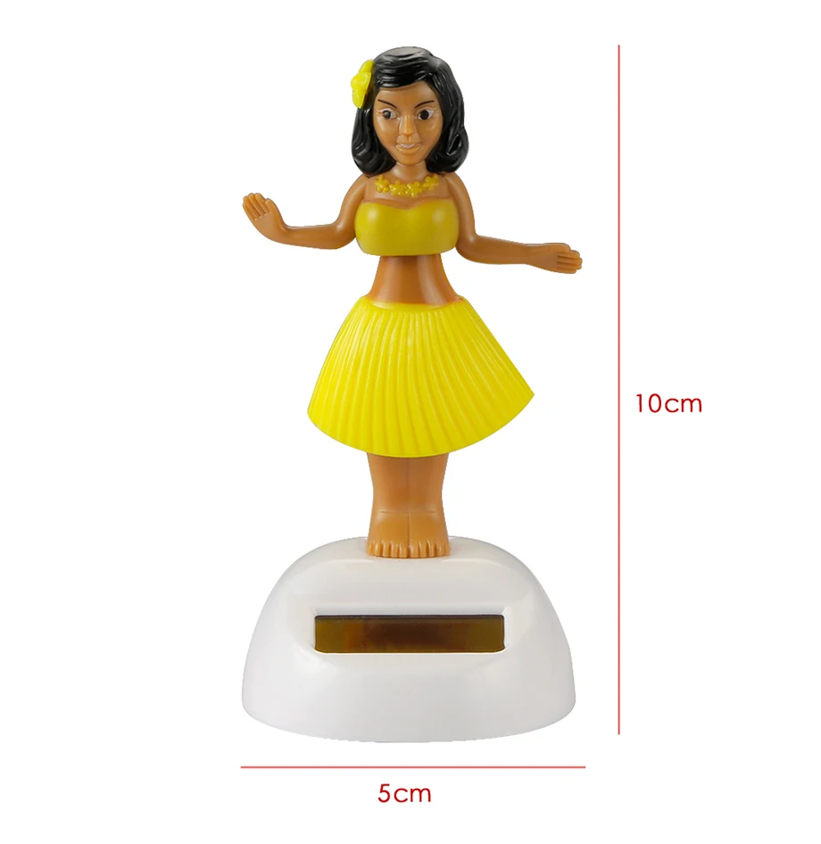 Car Ornament Dancing Hula Girl Swinging Bobble Toy Gifts Automobiles Decoration Auto Interior Home Decor Solar Girls Accessories (3)