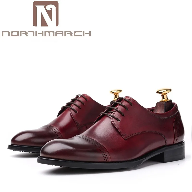 Leder Kleid Echtem Licht Wohnungen rot Neue Zunehmende Aus Höhe Northmarch Design wein Schwarzes Gewicht Männer Rindsleder Schuhe Arbeitsschuhe 5wCUBXxnSq
