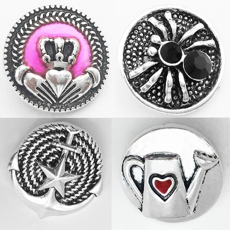 

XH9710 love spider Metal hope Snap button fit 18mm 20mm snap jewelry