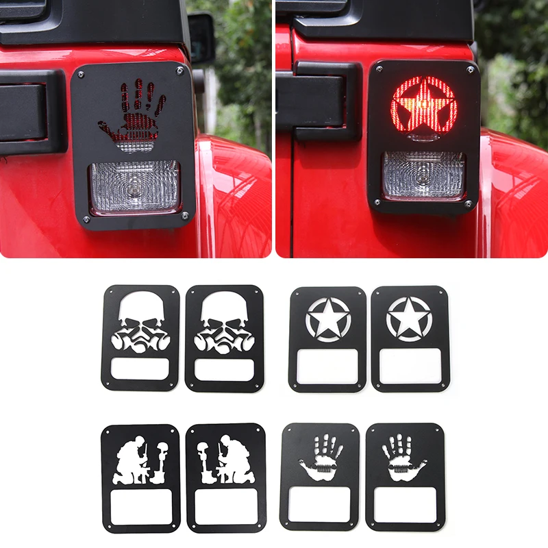 SHINEKA железная накладка на заднюю фару защитная наклейка подходит для Jeep Wrangler JK