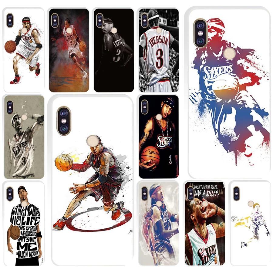 246AQ Allen Iverson Soft Silicone Tpu Cover phone Case for xiaomi redmi 6 pro note 6 pro 5 plus 4  4x mi 8
