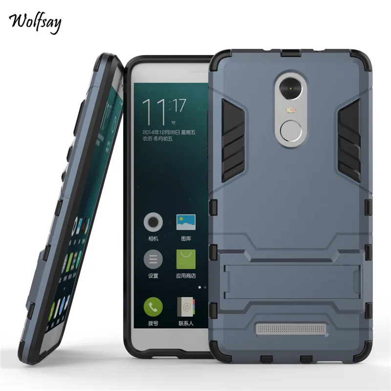 

Case For Xiaomi Redmi Note 3 Phone Cover Slim Robot Armor Kickstand Hybrid Rugged Rubber Hard Case For Redmi Note3 Pro Prime *<