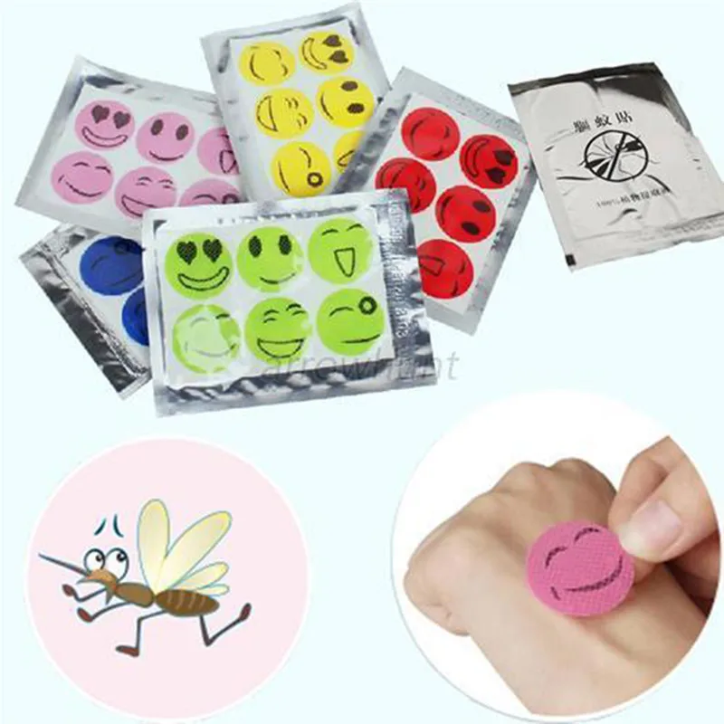10sheet/60pcs Smile Insect Mosquito Repellent Stickers Patches