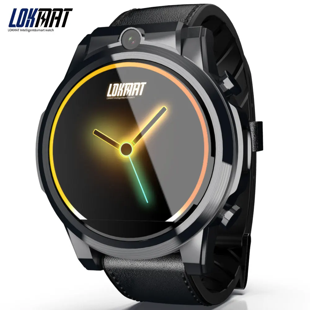 

LOKMAT 4G Smart watch men Android 7.1 MTK6739 3GB+32GB AMOLED Screen 610mAh Battery Smartwatch GPS Smartwatch for ios