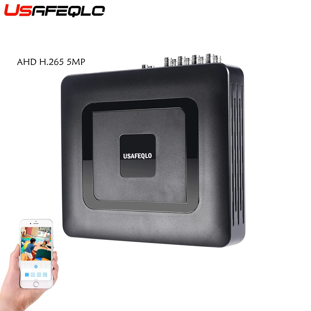 

USAFEQLO Hybrid 4CH 8CH H.265 AHD5MP AHD DVR 6 IN 1 XVI AHD CVI TVI CVBS Security DVR NVR For AHD-G AHD Camera 5MP IP Camera