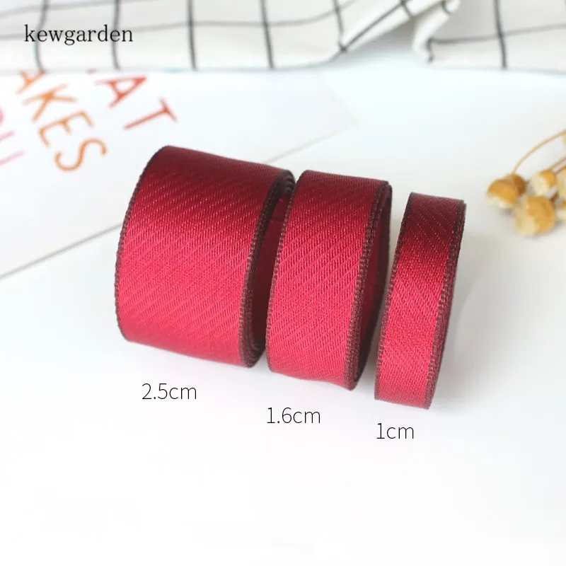 Kewgarden 16mm 1.6cm Colorful Edge Twill Satin Ribbons Handmade Tape DIY Bowknot Cotton Ribbon Garment Accessories Riband 8Y/Lot | Дом и сад