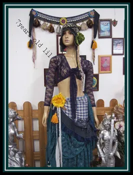 

.Lace belly dance top Gypsy Bohemian top korea lace 9 sleeve top DM19