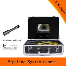 (1 set) 20M Cable 7 inch Color Monitor Sewer Pipeline System Inspection Camera HD 1100TVL line Night version Endoscope Lens CCTV