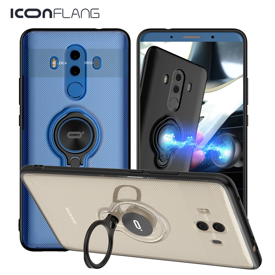Ультратонкий чехол для huawei mate 10 ударопрочный магнитное кольцо на телефона |