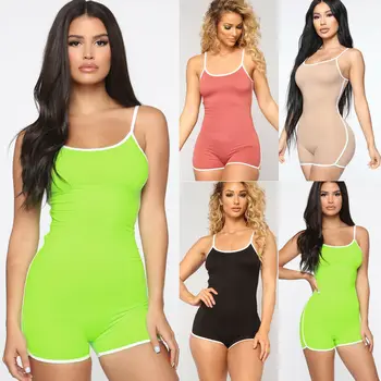 

Casual Sport Jogger Women Sexy Bandage Strappy Sports Gym Running Fitness Bodysuit Jumpsuit