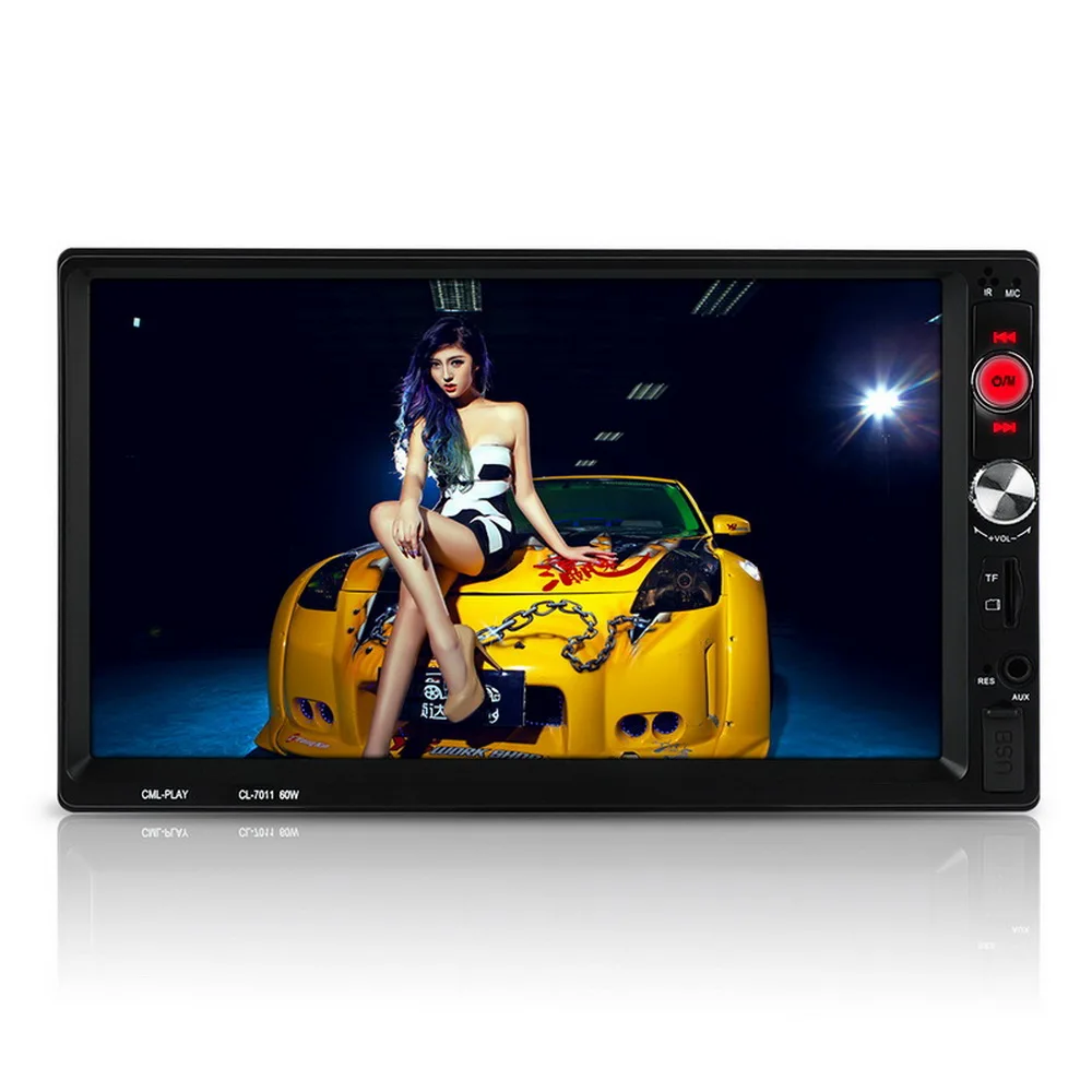 1064*600 7011B 2 DIN TF USB AUX-in 7 дюймов Hands-free HD 1064*600 мультимедийный автомобильный MP5 плеер Пульт дистанционного управления Bluetooth