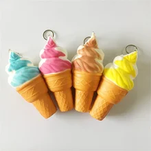 Ice cream squishy soft colorful food toy stress relief squeeze Toy kawaii slow rising soft stuffed beautiful gift bag 15cm Ice cream squishy soft colorful food toy stress relief squeeze Toy kawaii slow rising soft stuffed beautiful gift bag 15cm