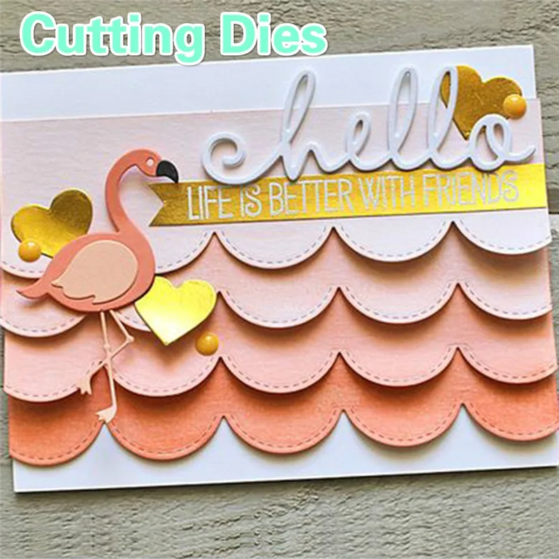 

New Flamingo Paper Art Embossing Knife Die Planner DIY Drawing Template For Diary Notebook Scrapbook Craft Cutting Dies