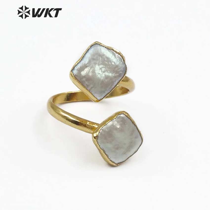 Новинка элегантное Золотое кольцо WT R325 WKT для вечеринки стиль с геометрическими