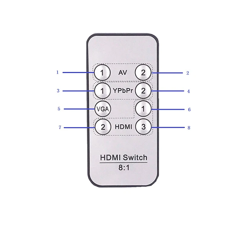 Многофункциональный HDMI аудио экстрактор с 8 входами на 1 выход HDMI с оптическим коаксиальным 5,1 каналом Поддержка 3D объемного звука