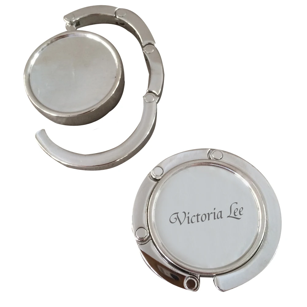 Free Logo Printing personalized Handbag Purse Valet Hanger Wedding Bridal Shower Lady girl gift present