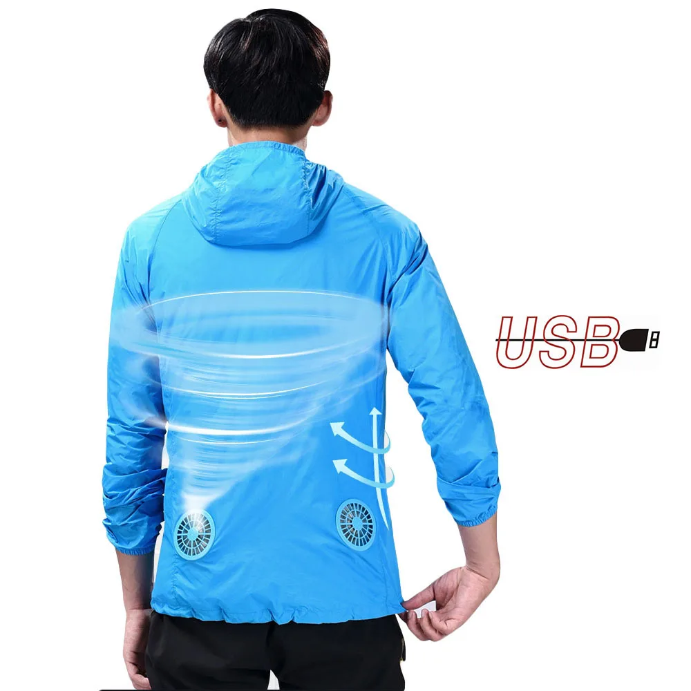 Fan Clothes Air Conditioning Cooling Jacket Summer Thin Style Outdoor Working Fishing Hunting Cooling Sun Protection Clothing Fan Clothes Air Conditioning Cooling Jacket Summer Thin Style Outdoor Working Fishing Hunting Cooling Sun Protection Clothing