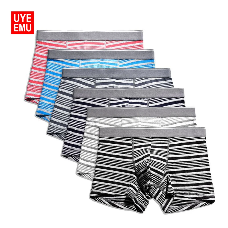 UYEEMU 4XL Boxers Men Short Underwear Cotton Plus Size Boxershorts Male