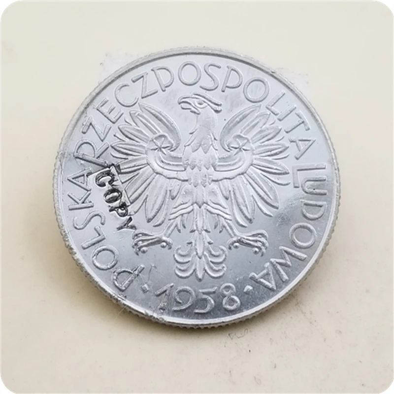 1958 Польша 1 злотый шаблон копии монет памятные монеты-копии монет медаль коллекционные монеты значок
