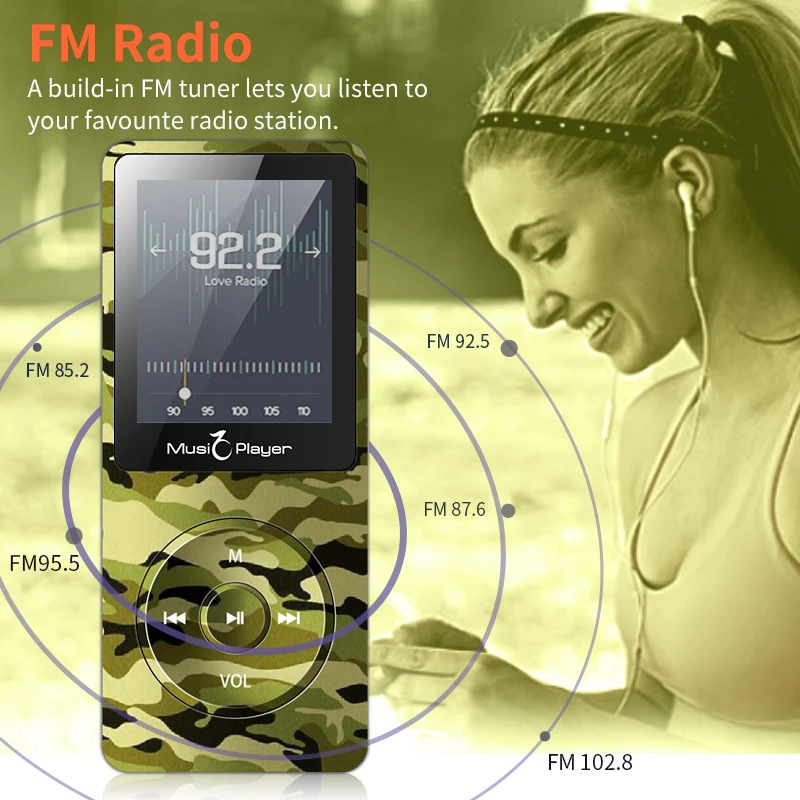 IQQ новая версия X02 MP3 плеер встроенный динамик и память 8G с экраном 1 8 дюйма может