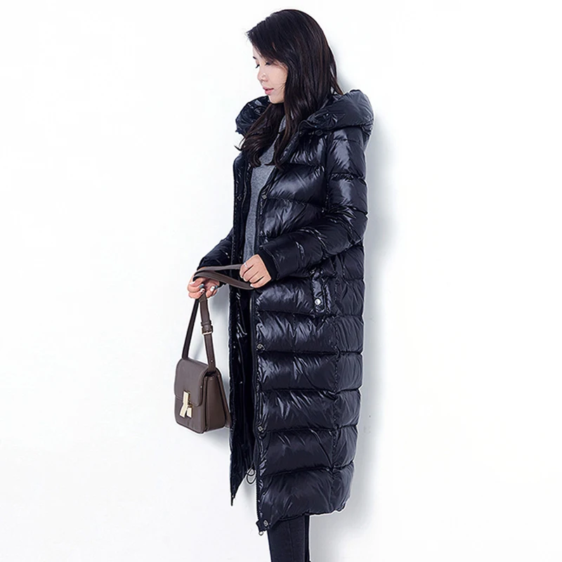 Women's down jacket 2018 Fashion New Women's down jacket Hight Quality hooded long coat female winter warm chaqueta mujer coat