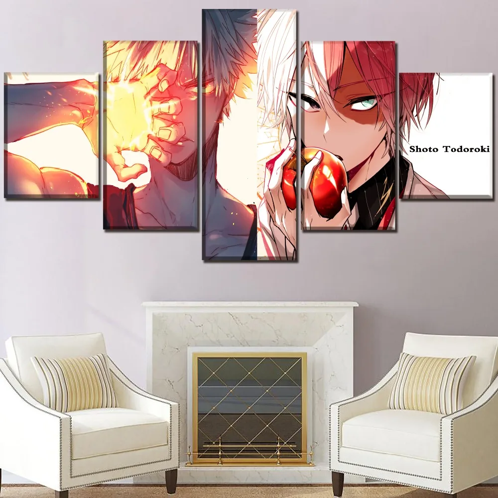 Настенный художественный Декор 5 шт. аниме мой герой Academy Shoto Todoroki плакат топ