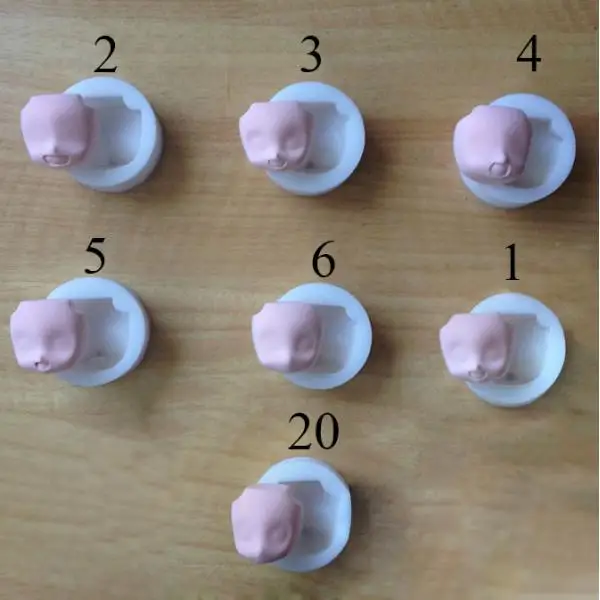 4 Sets Dolls Human Body Face Model Silicone Mold Polymer Clay Molds Handmade Craft Mold Fondant Cake Decorating Baking Tools