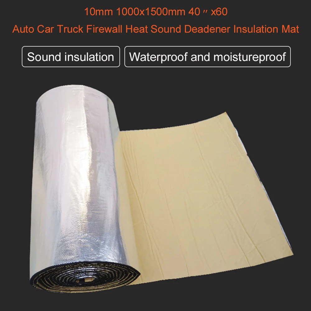 7mm 1000x1500mm Auto Car Truck Firewall Heat Sound Deadener Insulation