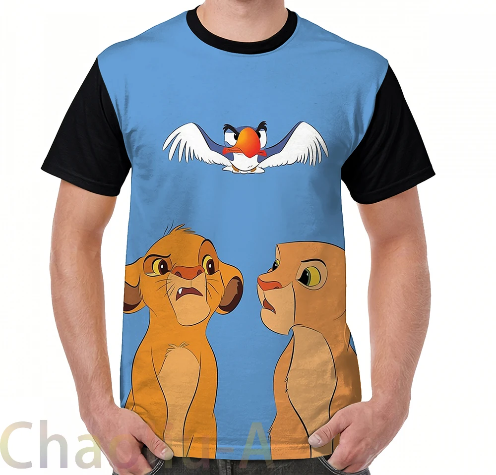 Simba & Nala T-Shirt men funny printed t shirt women tops tees Short Sleeve Casual tshirts