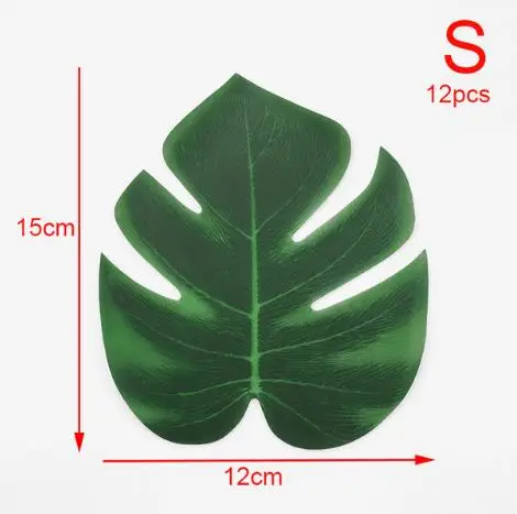 12 шт. черепаха задний лист Настольный Флаг Коврик для столовых приборов подстаканник семейная Настенная Декорация поддельный цветок день рождения свадебное украшение - Цвет: S 12CM