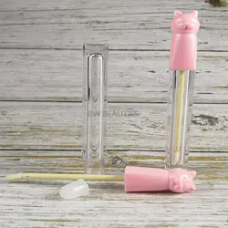 Блеск для губ трубки с розовым Кепки DIY косметической упаковки бутылок макияж инструменты жидкая губная помада контейнеры