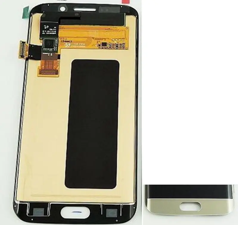 Gold color Lcd display+Touch Digitizer Screen assembly for Samsung Galaxy S6 Edge SM-G925F G925 repair parts free shipping