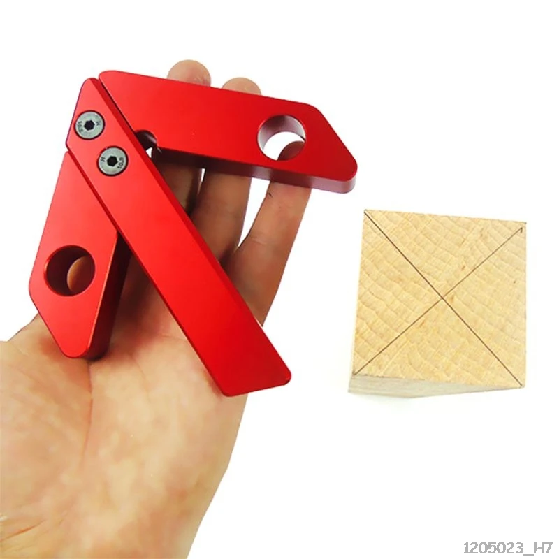 

Portable Woodworking Tools Center Scriber 45/90 Degree Right Angle Line Gauge Wood Ruled Carpenter Ruler Gauge finder