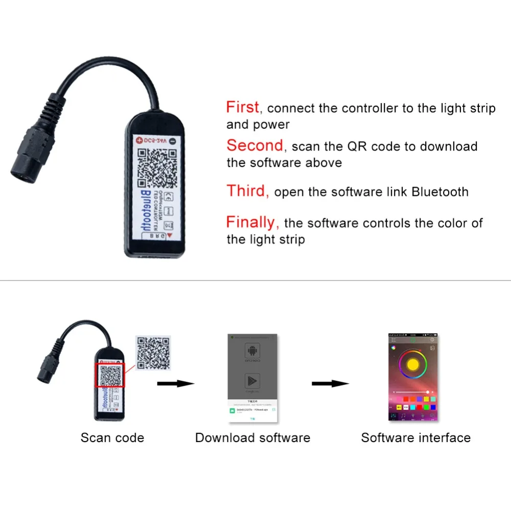 Контроллер RGB с Wi Fi 5 24 В RGBW Bluetooth 4/5 Pin диммер подходит для 12 в 5050 2835 светодиодных