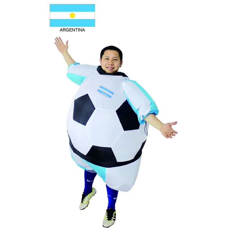 Foot ball Inflatable Costumes soccer Costumes Argentina Soccer ball