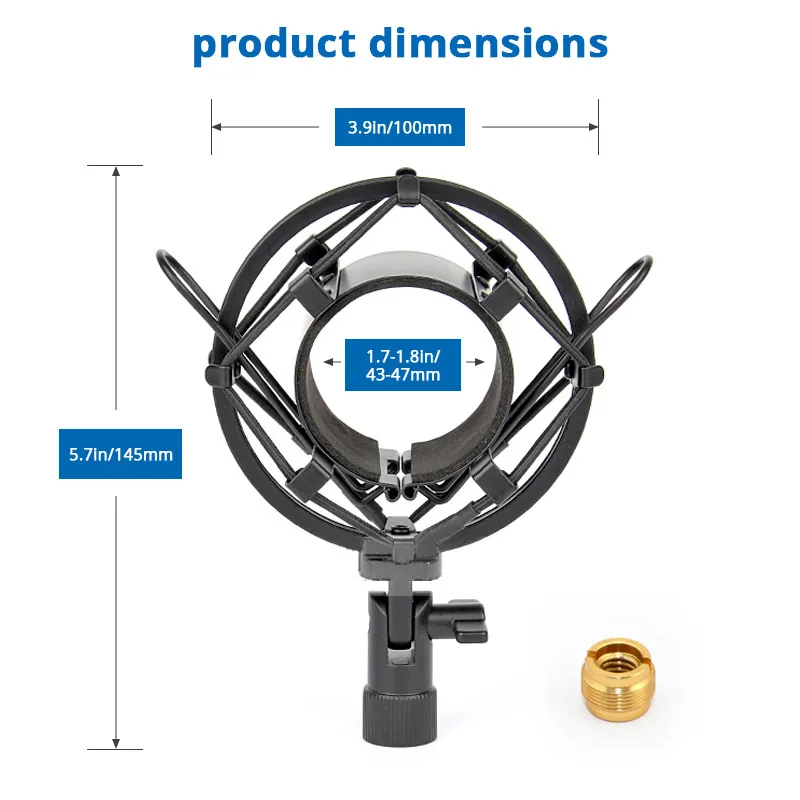 Для BM 800 микрофон Стенд амортизирующее крепление микрофона зажим держатель металлический кронштейн для микрофона держатель для компьютера конденсаторный микрофон