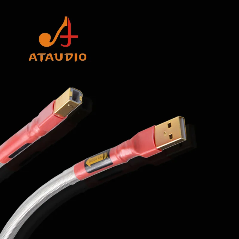 Cabo Usb Banhado a Prata Ataudio Cabo Usb de Alta Qualidade tipo a para b Dac - Image 4