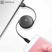 CAFELE type c usb Cable for samsung huawei xiaomi Candy colors Fast Charging Flat Retractable Usb cable Charger Data sync Cable