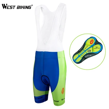 

WEST BIKING Road Bike Bicycle 4D Bib Short Breathable Anti-skid Quick-drying High Elastic Thick Silicone Pad Cycling Bib Shorts